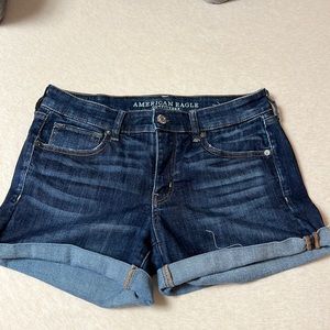 american eagle midi jean shorts